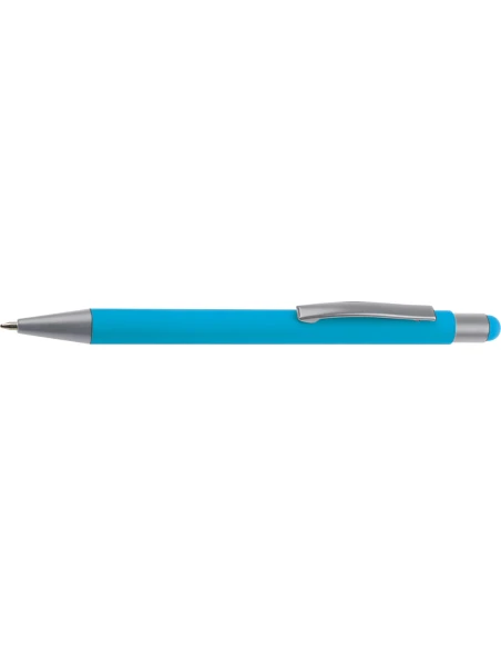 Długopis aluminiowy soft-touch RIO – jasnoniebieski