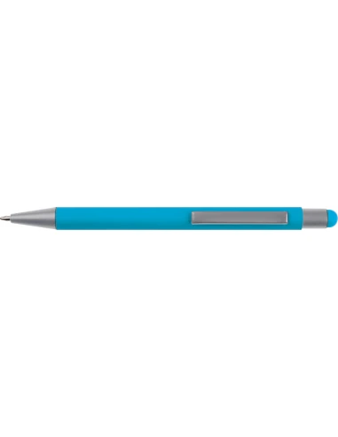 Długopis aluminiowy soft-touch RIO – jasnoniebieski