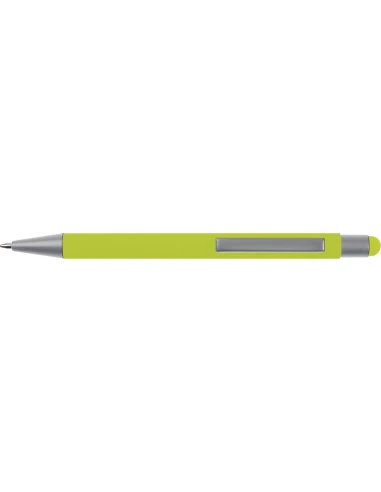 Długopis aluminiowy soft-touch RIO – jasnozielony