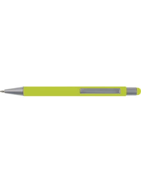 Długopis aluminiowy soft-touch RIO – jasnozielony