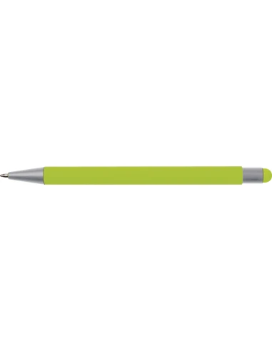 Długopis aluminiowy soft-touch RIO – jasnozielony