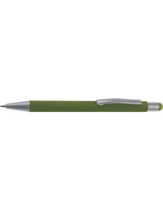Długopis aluminiowy soft-touch RIO – ciemnozielony