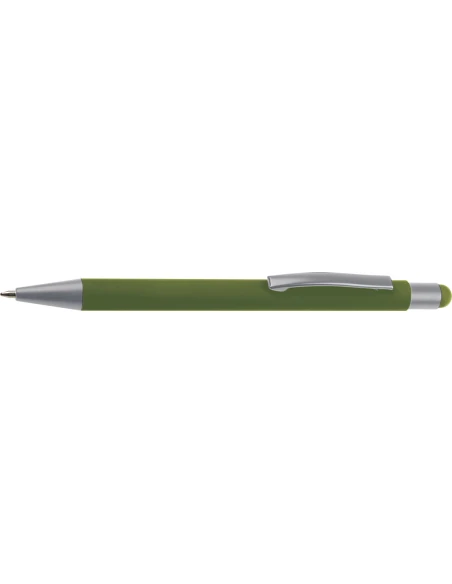 Długopis aluminiowy soft-touch RIO – ciemnozielony