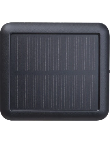 Power bank solarny, z recyklingu 10 000 mAh CRETE – czarny