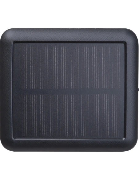 Power bank solarny, z recyklingu 10 000 mAh CRETE – czarny