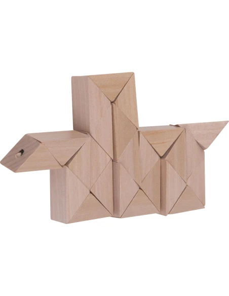 Drewniane puzzle ESTRELLA – beżowy