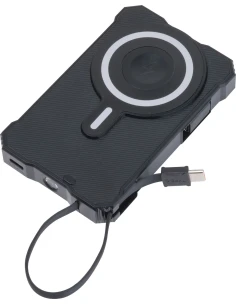Power bank solarny 10 000 mAh BREDA – czarny