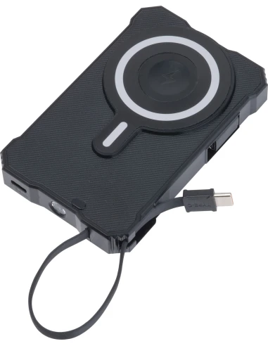 Power bank solarny 10 000 mAh BREDA – czarny