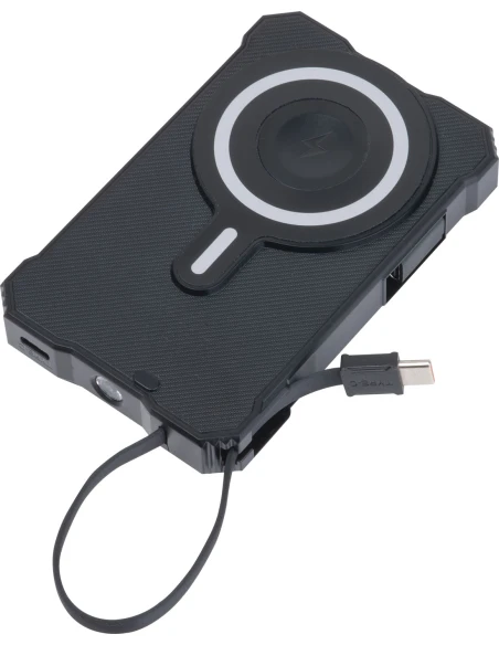 Power bank solarny 10 000 mAh BREDA – czarny