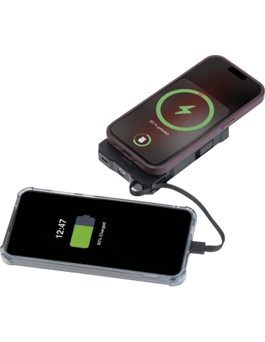 Power bank solarny 10 000 mAh BREDA – czarny
