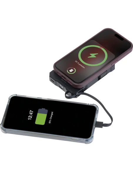 Power bank solarny 10 000 mAh BREDA – czarny