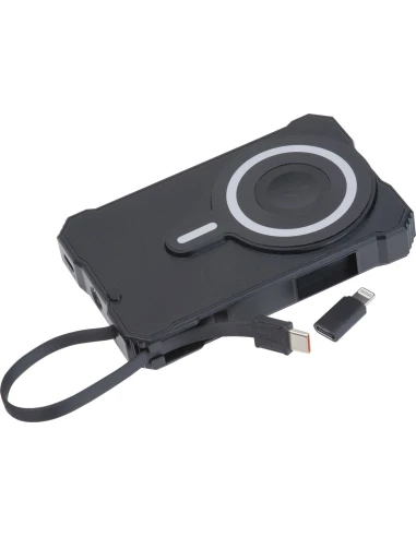 Power bank solarny 10 000 mAh BREDA – czarny