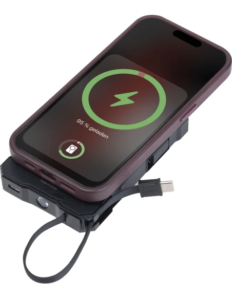 Power bank solarny 10 000 mAh BREDA – czarny