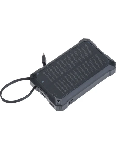 Power bank solarny 10 000 mAh BREDA – czarny