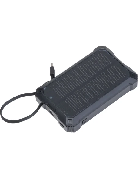 Power bank solarny 10 000 mAh BREDA – czarny