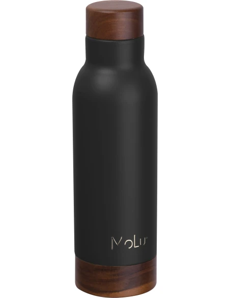 Butelka termiczna ze stalowa z recyklingu COTE D'AZUR MoLu 630 ml – czarny