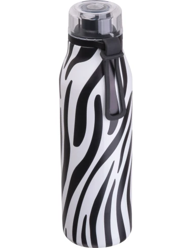 Butelka termiczna stalowa z recyklingu GRAND HAVEN MoLu 640 ml – czarny