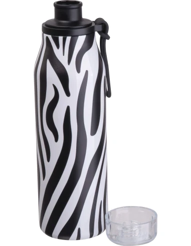 Butelka termiczna stalowa z recyklingu GRAND HAVEN MoLu 640 ml – czarny