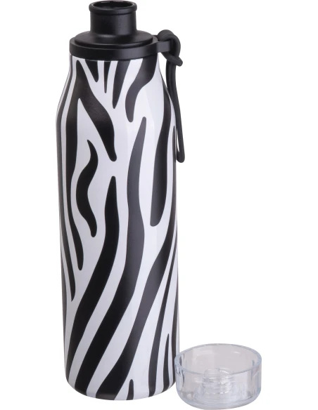 Butelka termiczna stalowa z recyklingu GRAND HAVEN MoLu 640 ml – czarny