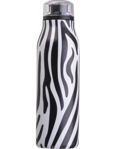 Butelka termiczna stalowa z recyklingu GRAND HAVEN MoLu 640 ml – czarny