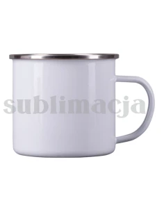 Kubek emaliowany z powłoką sublimacyjną Odis 500 ml, biały