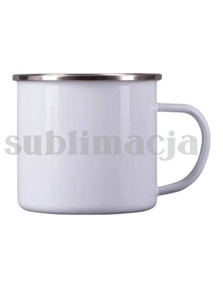 Kubek emaliowany z powłoką sublimacyjną Odis 500 ml, biały