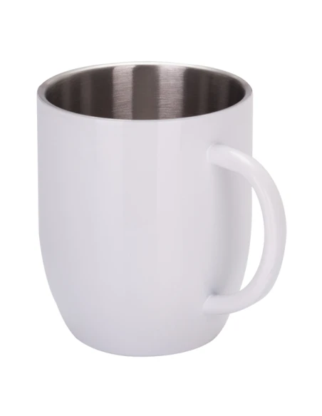Kubek stalowy Day Alis z powłoką sublimacyjną 350 ml, biały