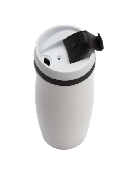 Kubek termiczny Viki 390 ml, czarny/biały