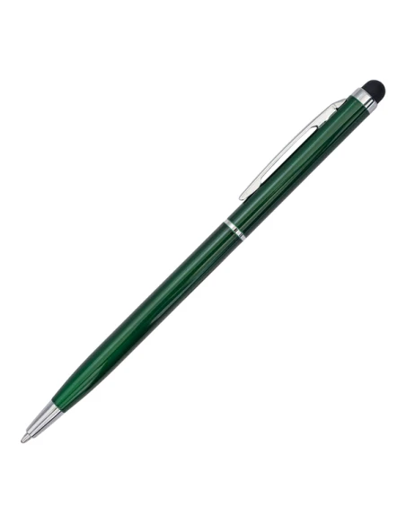 Długopis aluminiowy Touch Tip, ciemny zielony