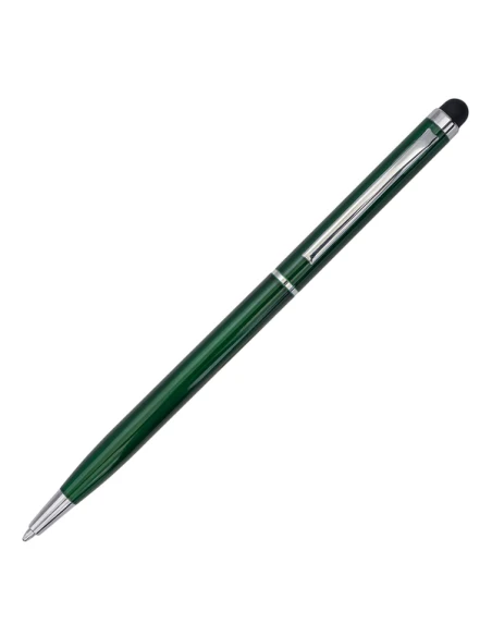 Długopis aluminiowy Touch Tip, ciemny zielony