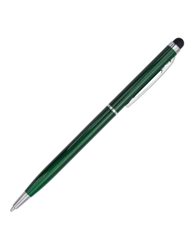 Długopis aluminiowy Touch Tip, ciemny zielony