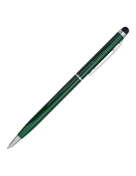 Długopis aluminiowy Touch Tip, ciemny zielony