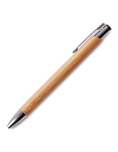 Długopis Vizela w bambusowym etui, brązowy