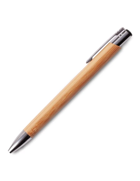 Długopis Vizela w bambusowym etui, brązowy