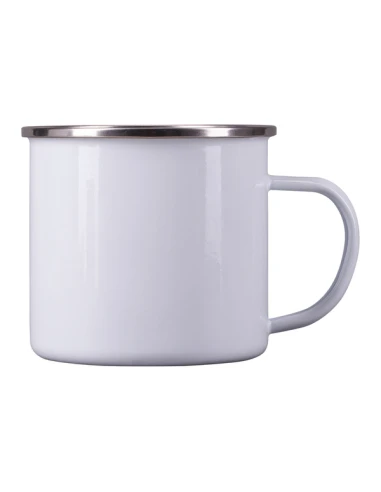 Kubek emaliowany Oldie 500 ml, biały - druga...