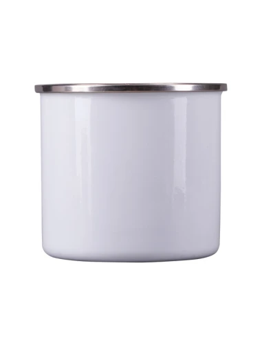 Kubek emaliowany Oldie 500 ml, biały - druga...
