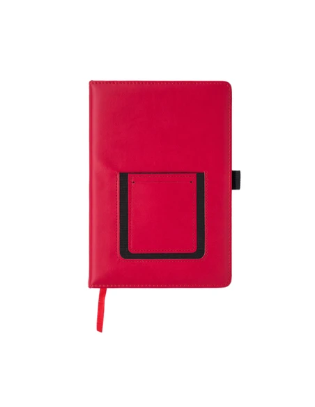 Notes z kieszonką na telefon Eibar, czerwony