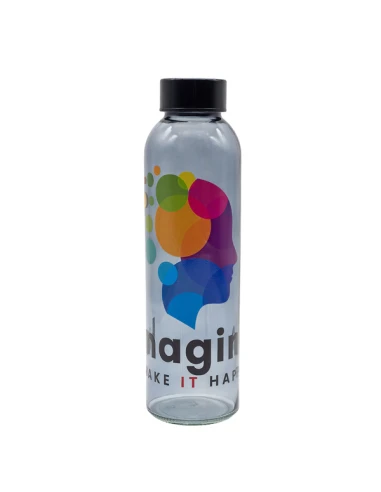 Butelka szklana Onyx 500 ml, czarny