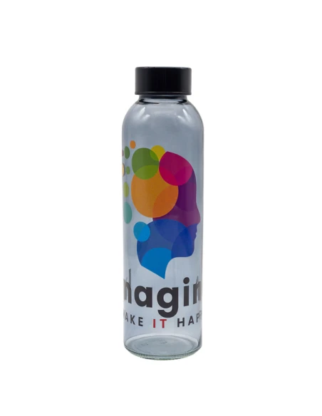 Butelka szklana Onyx 500 ml, czarny