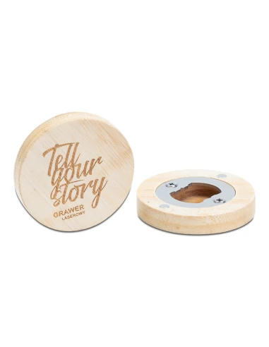 Otwieracz do butelek z magnesem, beżowy - druga...