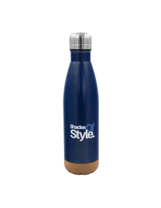 Butelka termiczna z korkowym spodem Jowi 500 ml, granatowy 2