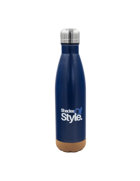 Butelka termiczna z korkowym spodem Jowi 500 ml, granatowy