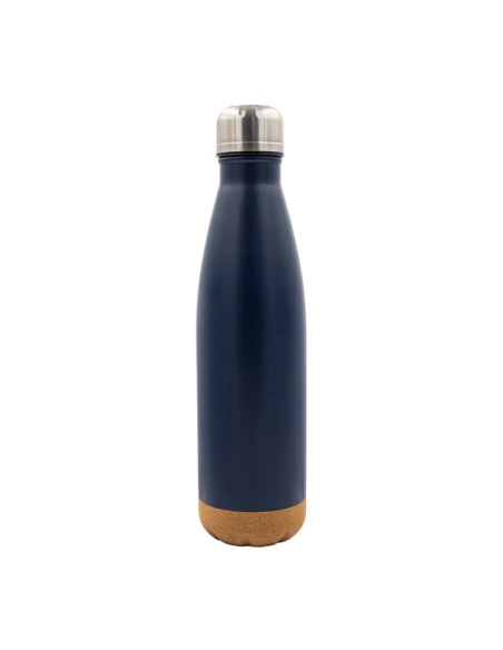 Butelka termiczna z korkowym spodem Jowi 500 ml, granatowy