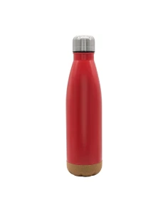 Butelka termiczna z korkowym spodem Jowi 500 ml, czerwony