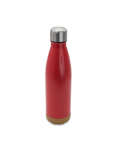 Butelka termiczna z korkowym spodem Jowi 500 ml, czerwony