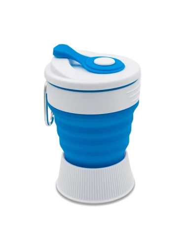 Kubek silikonowy Flexi 350 ml, niebieski