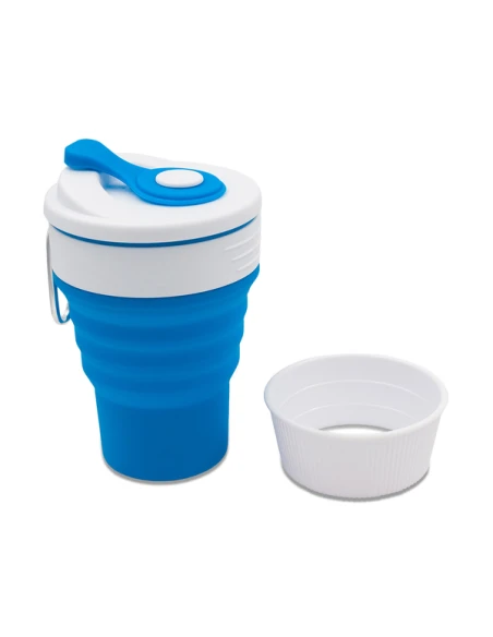 Kubek silikonowy Flexi 350 ml, niebieski