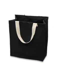 Torba z bawełny 340 g/m2 Lisburn, czarny 2