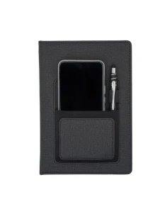 Notes z kieszonką na telefon Irun, czarny 2
