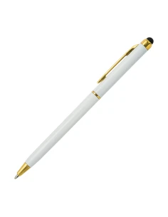 Długopis plastikowy Touch Pointer, biały 2